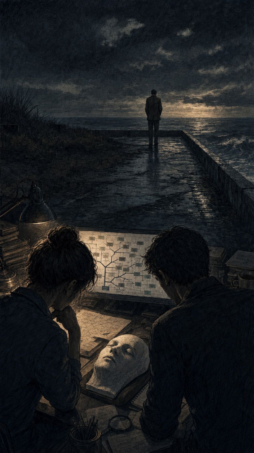 Illustration from the episode: name not ending, The Somerton Man Code